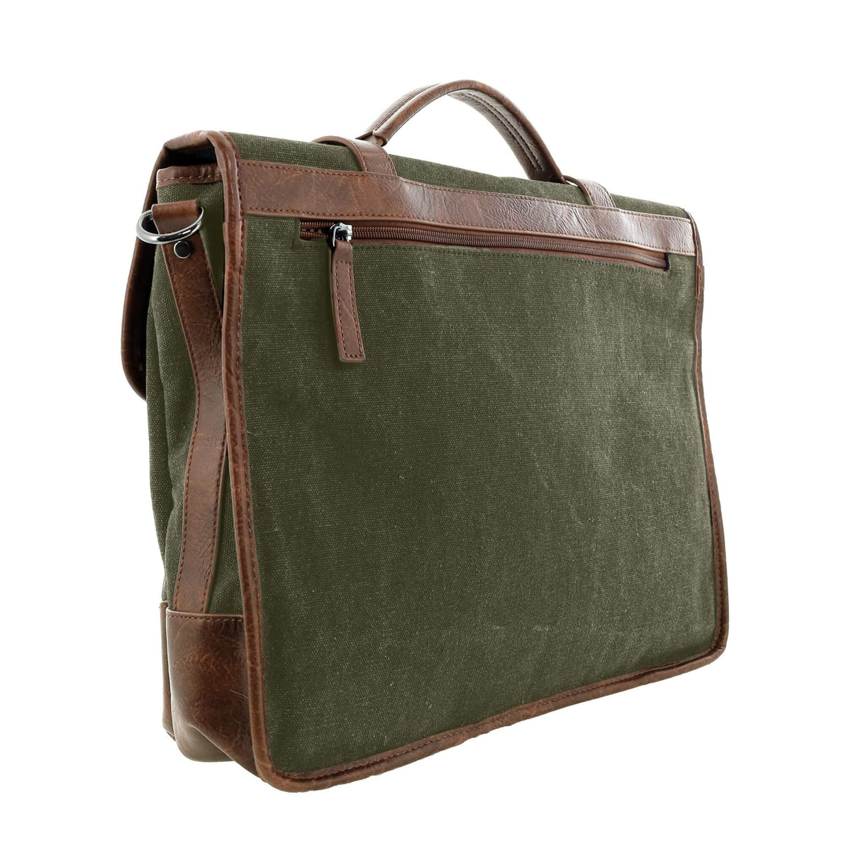 Pierre Cardin Canvas Laptop Satchel in Brown