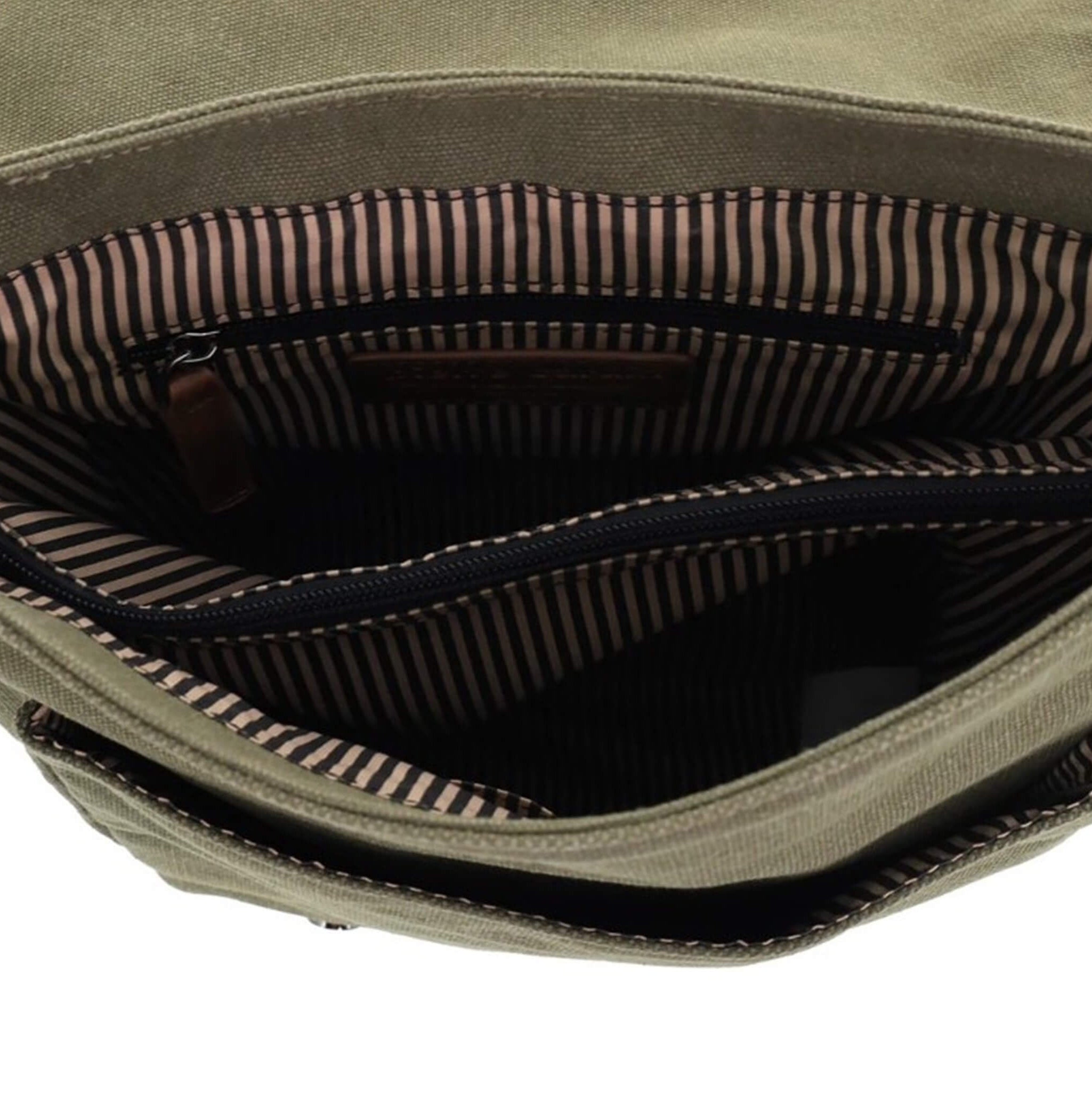 Pierre Cardin Canvas Buckle Satchel In Brown