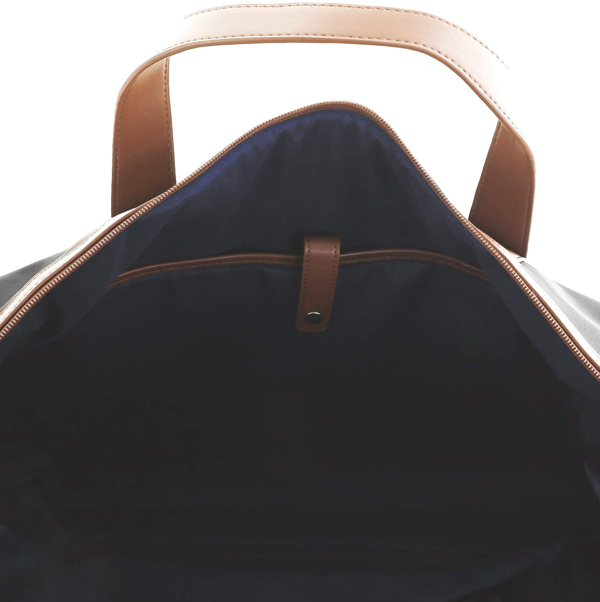 Pierre Cardin Nylon 2-Tone Lite Overnight Bag in Black