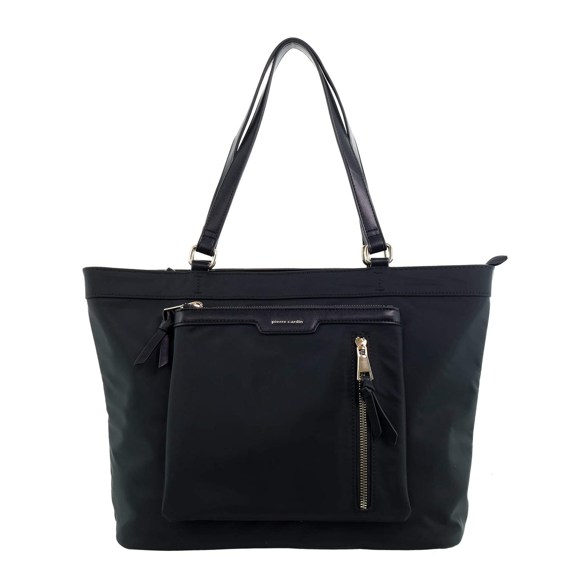 Pierre Cardin Monaco Nylon Tote Bag In Black