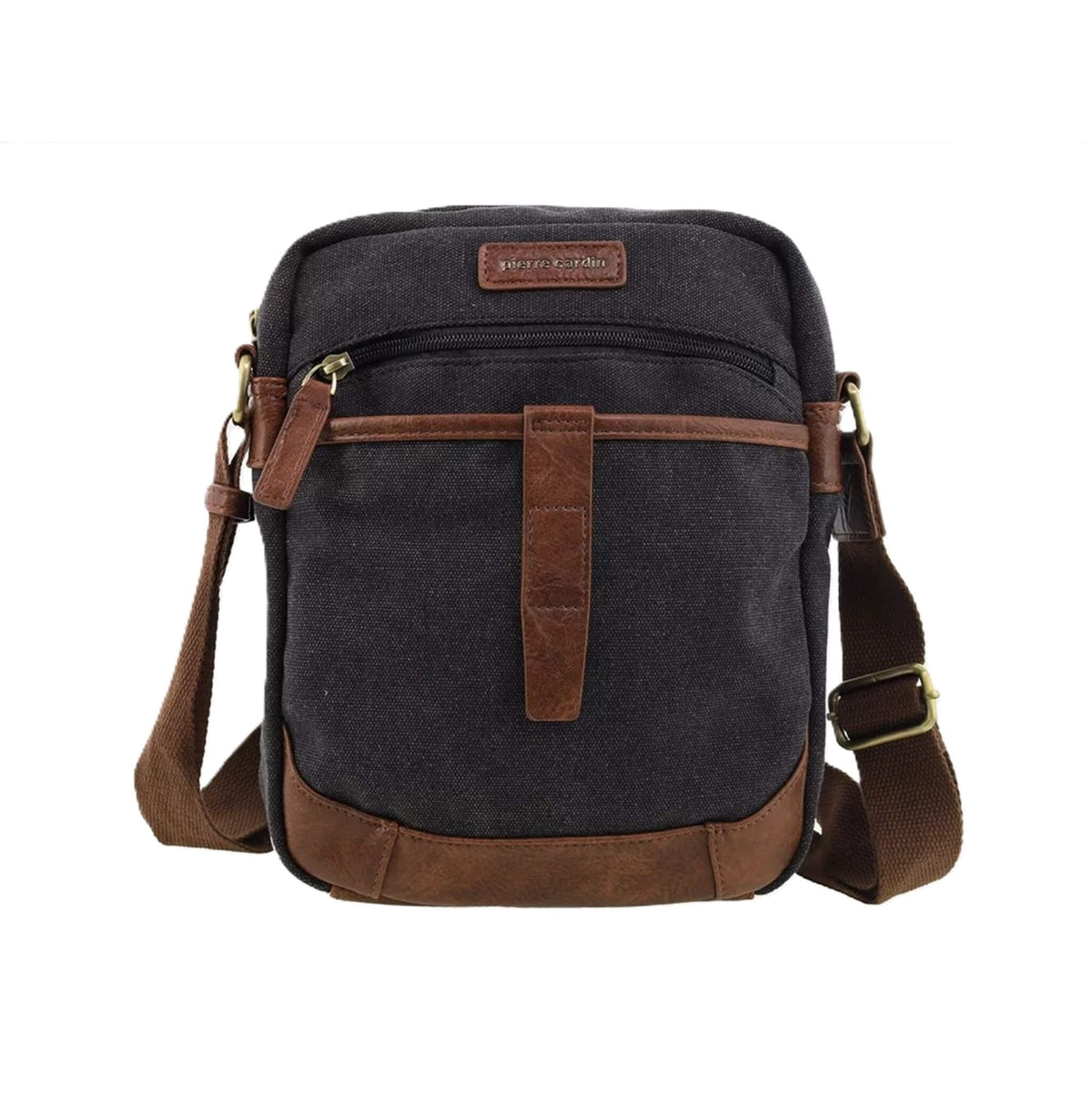 Pierre Cardin Canvas Crossbody Bag in Black