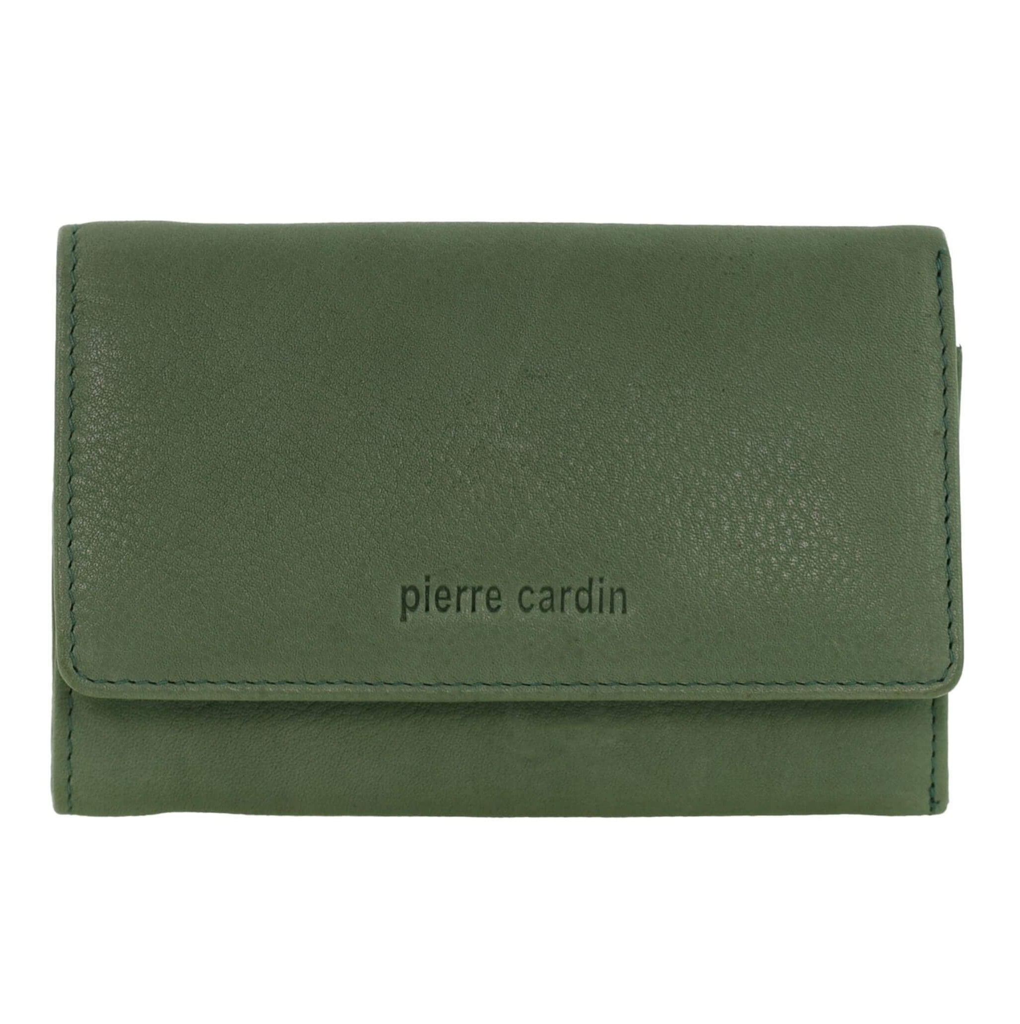 Pierre Cardin Ladies Leather RFID Tri-fold Wallet in Sage