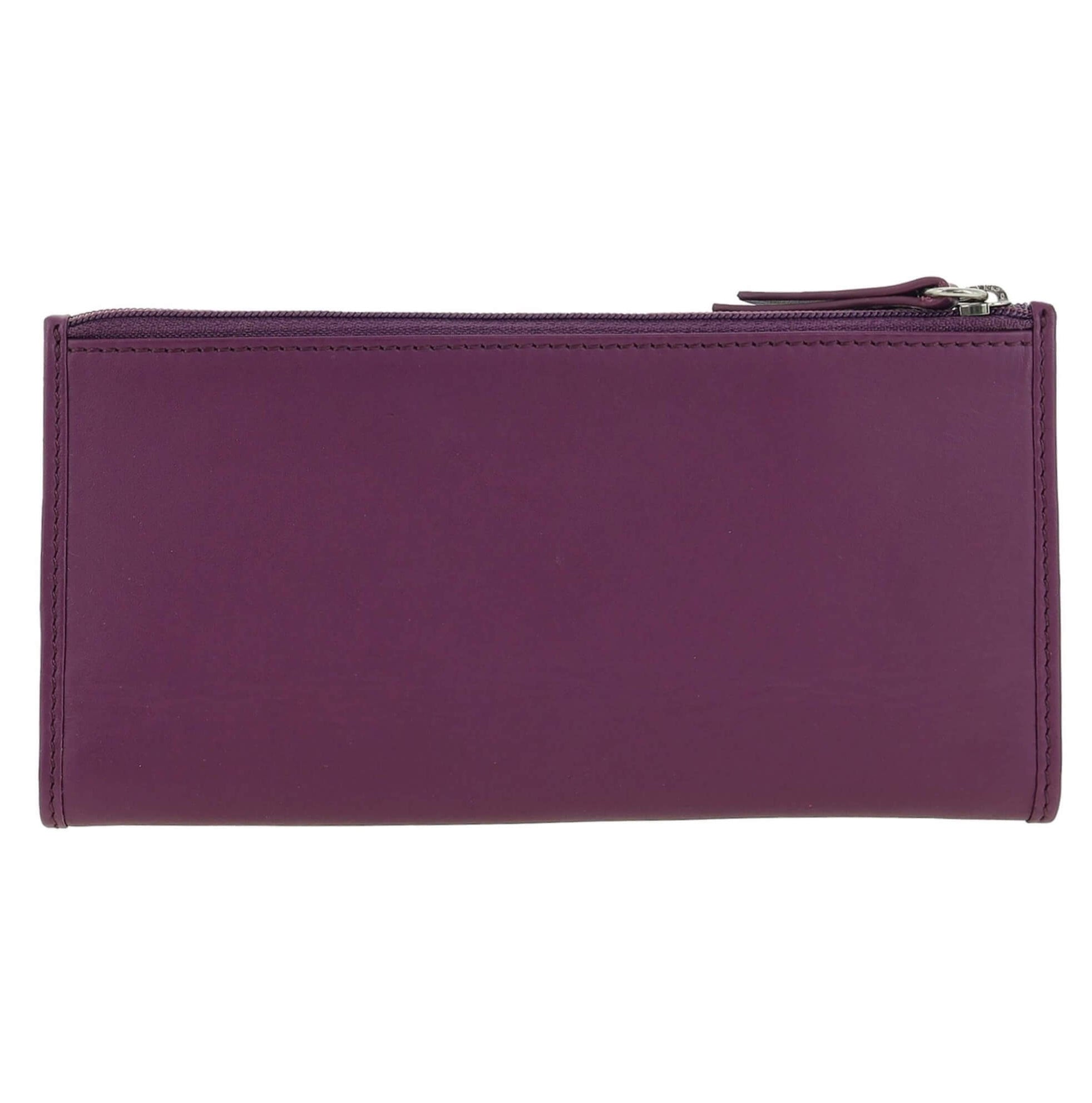 Pierre Cardin Italian Leather Ladies Bi-Fold Wallet in Berry