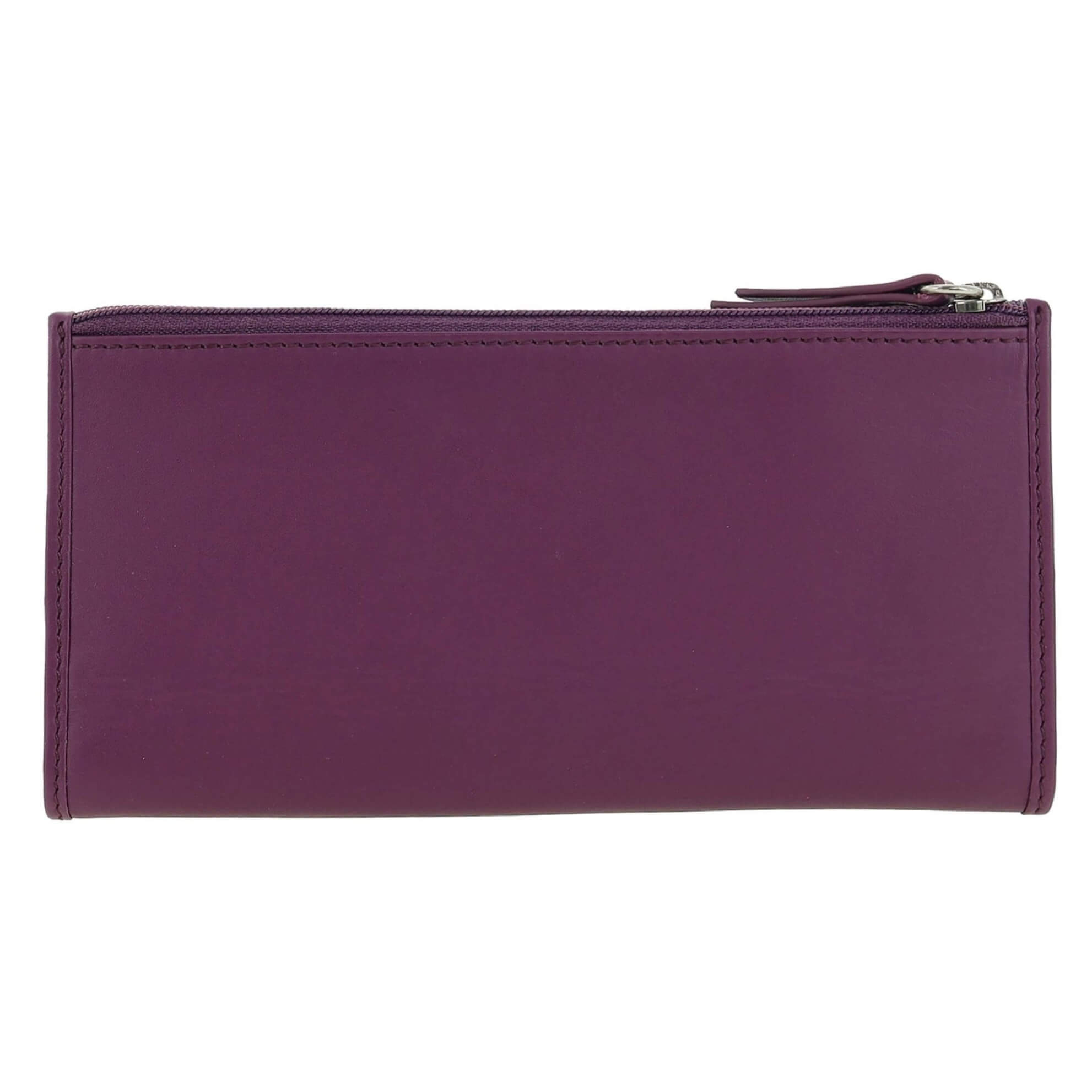 Pierre Cardin Italian Leather Ladies Bi-Fold Wallet in Berry