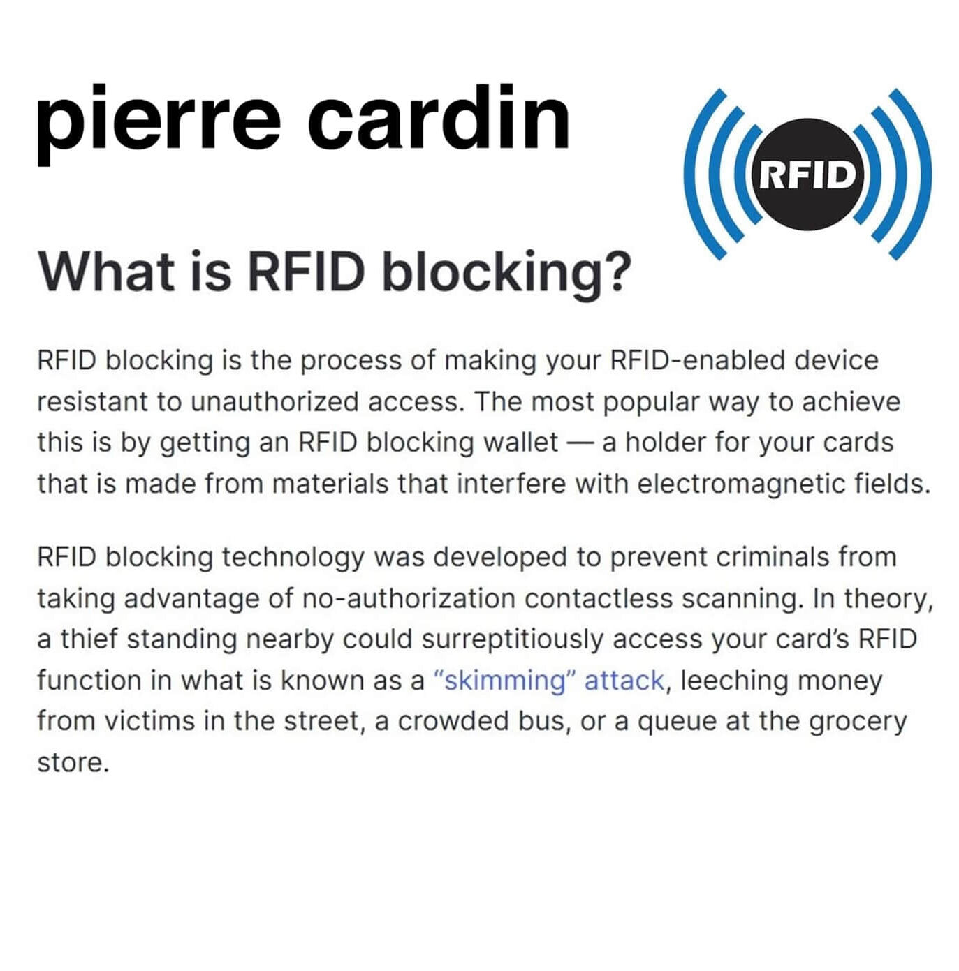 Pierre Cardin RFID Bocking