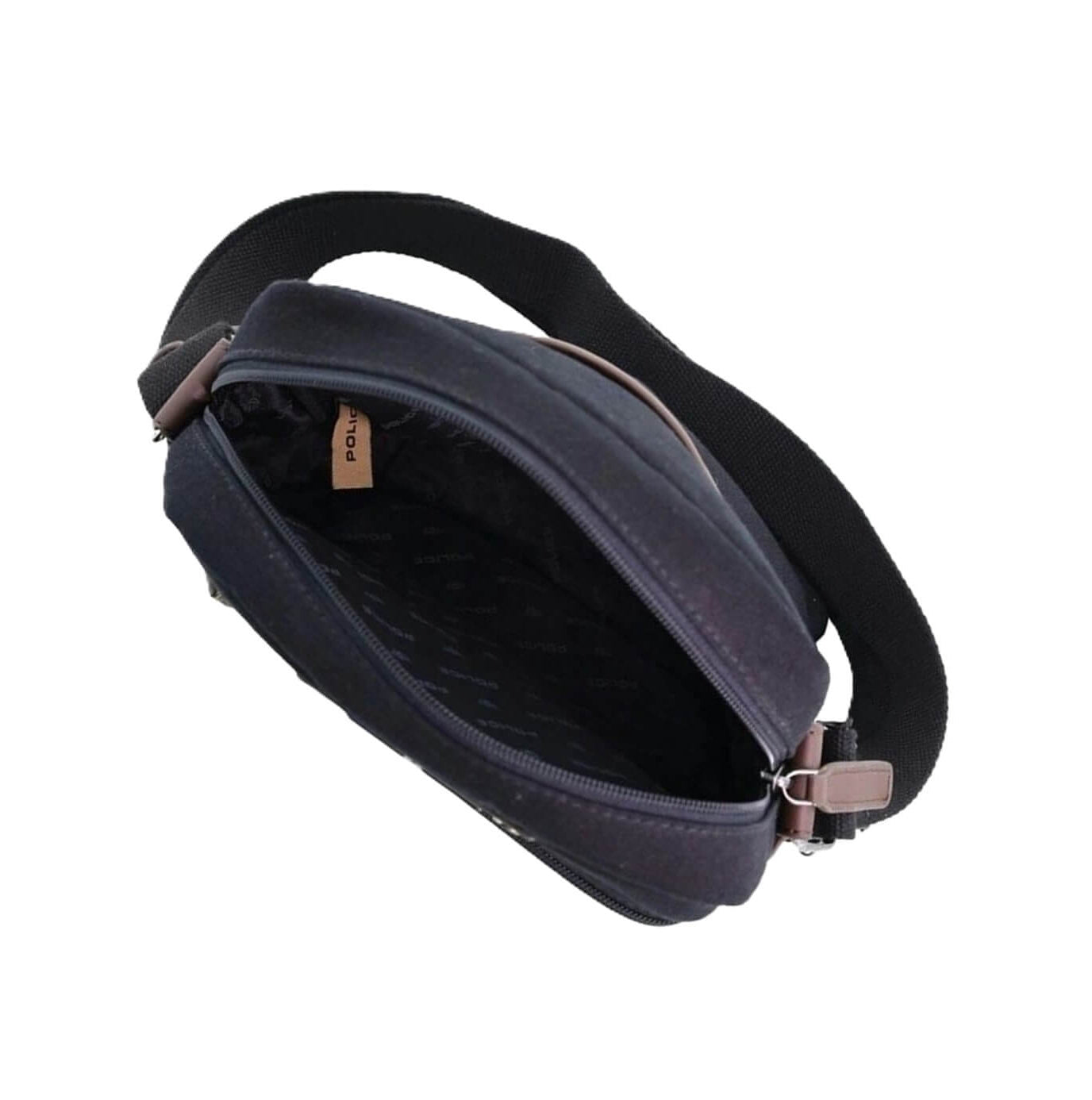 Police Rustic Canvas Men's Messenger-Business Bag in Black