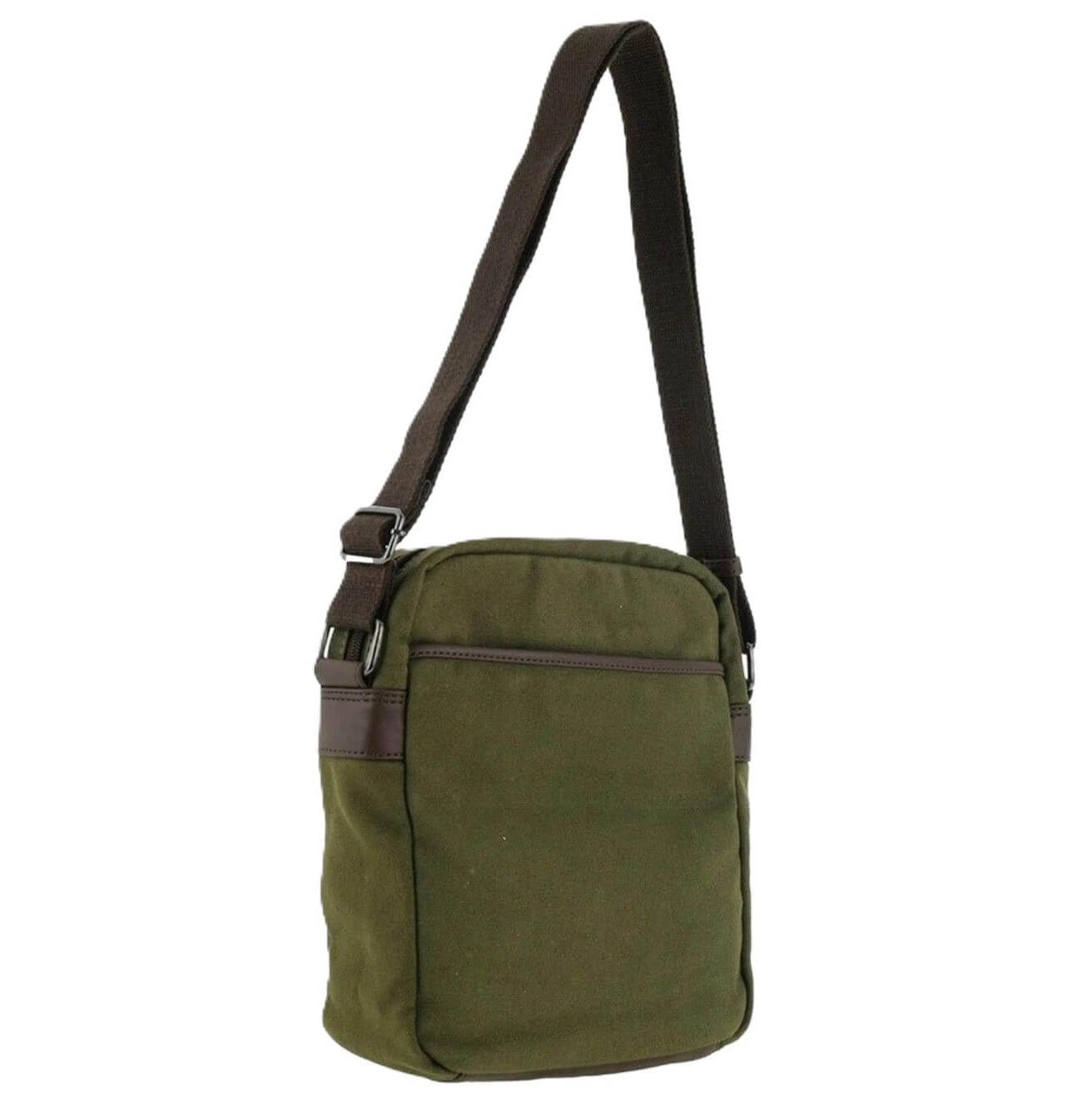 Police Rustic Canvas Men's Crossbody Bag in Dark Olive