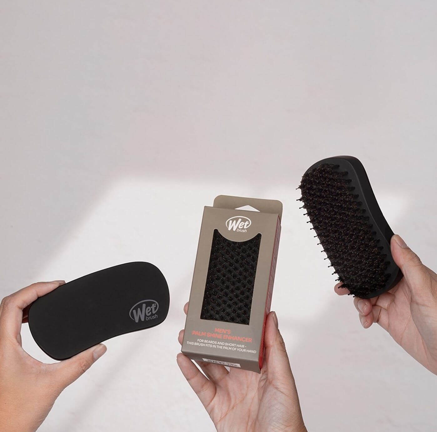Wet Brush Mens Palm Shine Enhancer Beard Brush
