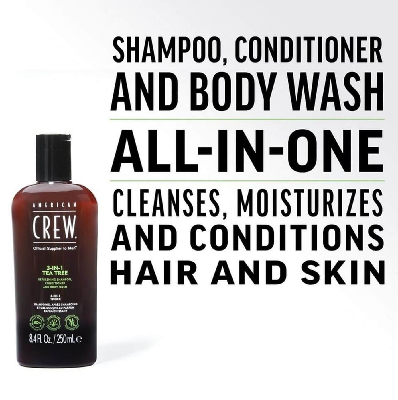 American Crew 3-IN-1 Tea Tree/Fiber