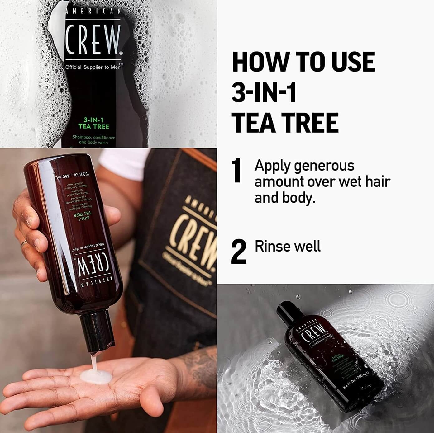 American Crew 3-IN-1 Tea Tree/Fiber