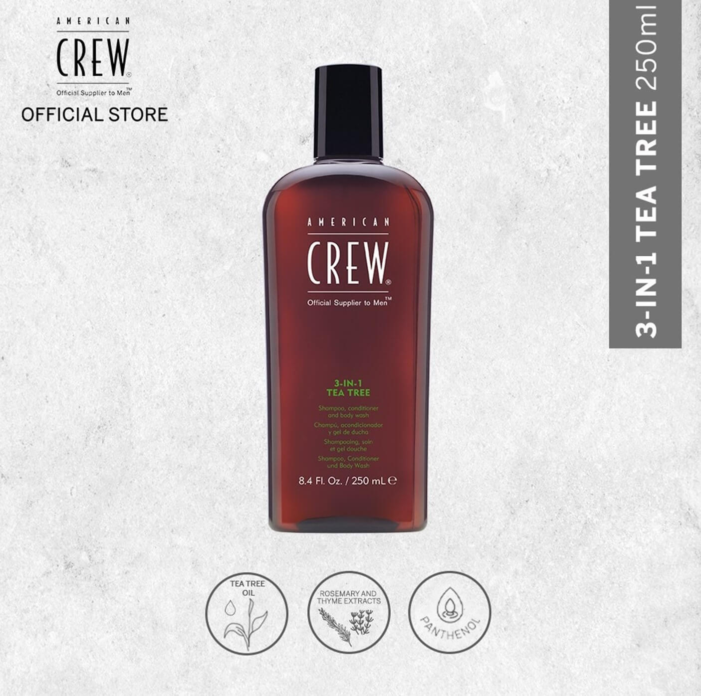 American Crew 3-IN-1 Tea Tree/Fiber