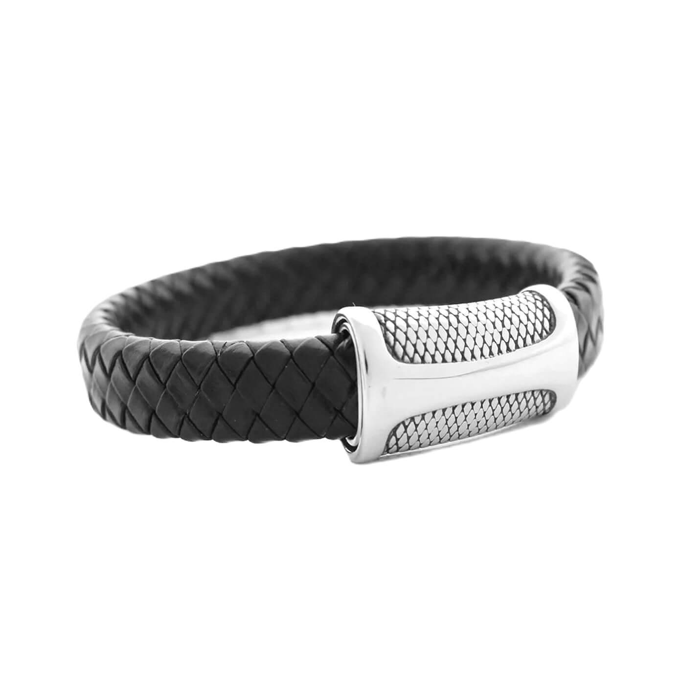 Mens Ophidian Leather Bracelet