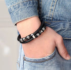 Mens Buccaneer Leather Bracelet