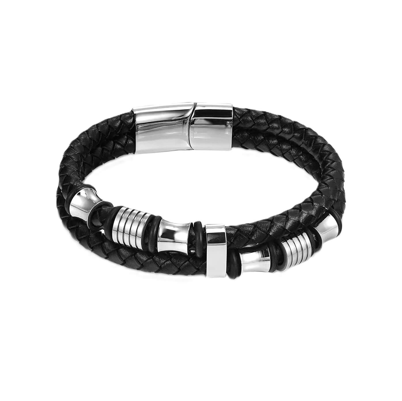 Mens Buccaneer Leather Bracelet