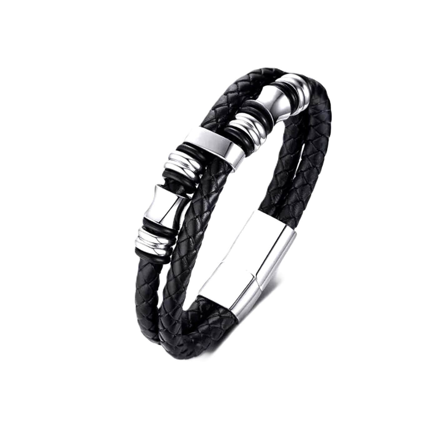 Mens Buccaneer Leather Bracelet
