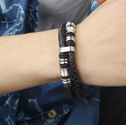 Mens Buccaneer Leather Bracelet
