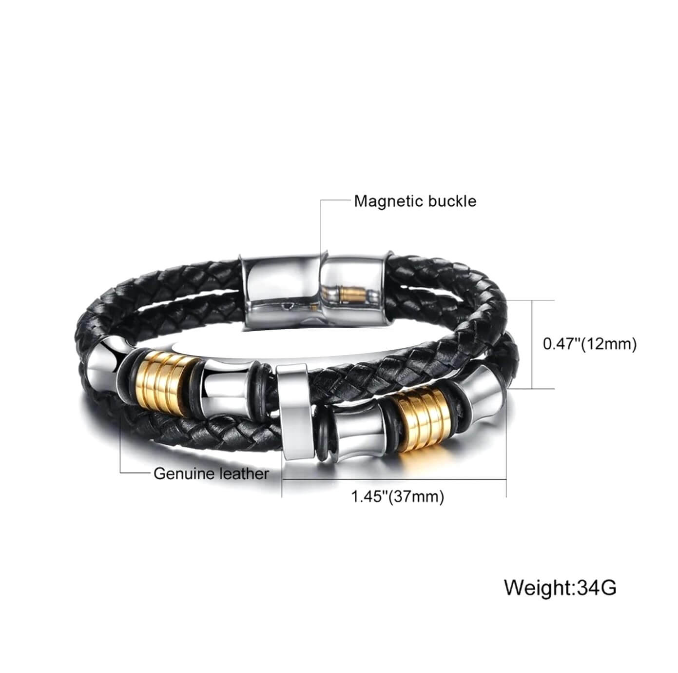 Voyager Leather Bracelet with Stylish Charms