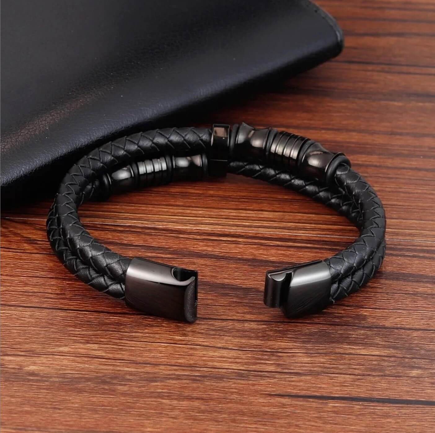 Swashbuckler Pirate Charm Leather Bracelet