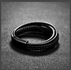 Mens Mystic Feather Leather Bracelet