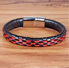 Mens Network Leather Bracelet