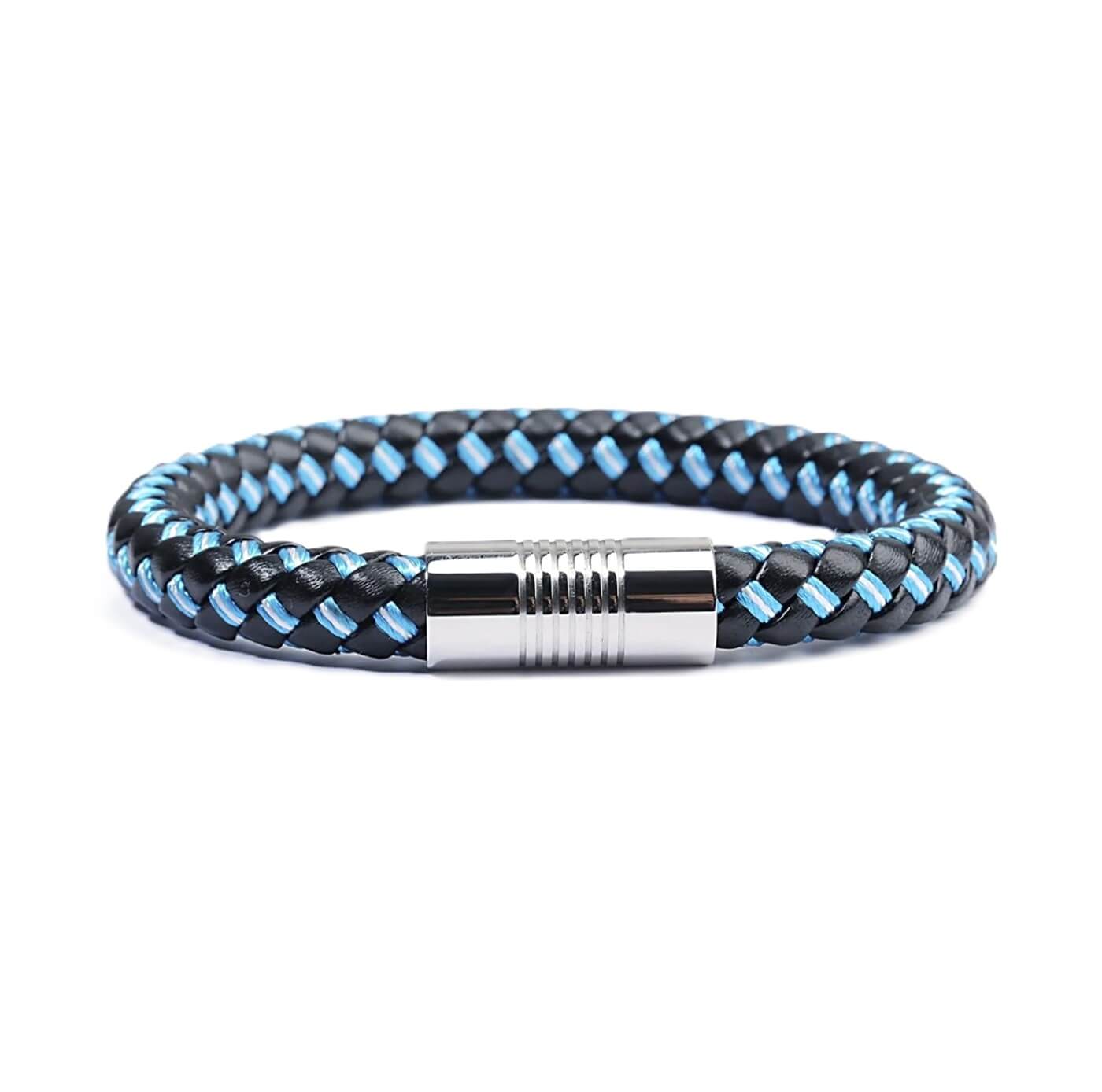 Unisex Emblem Leather Bracelet