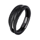 Mens Arrow Design Leather Bracelet