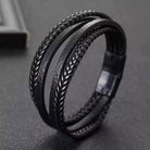 Mens Arrow Design Leather Bracelet