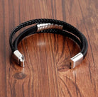 Mens Rung Leather Bracelet