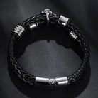 Mens  Rosette Leather Bracelet