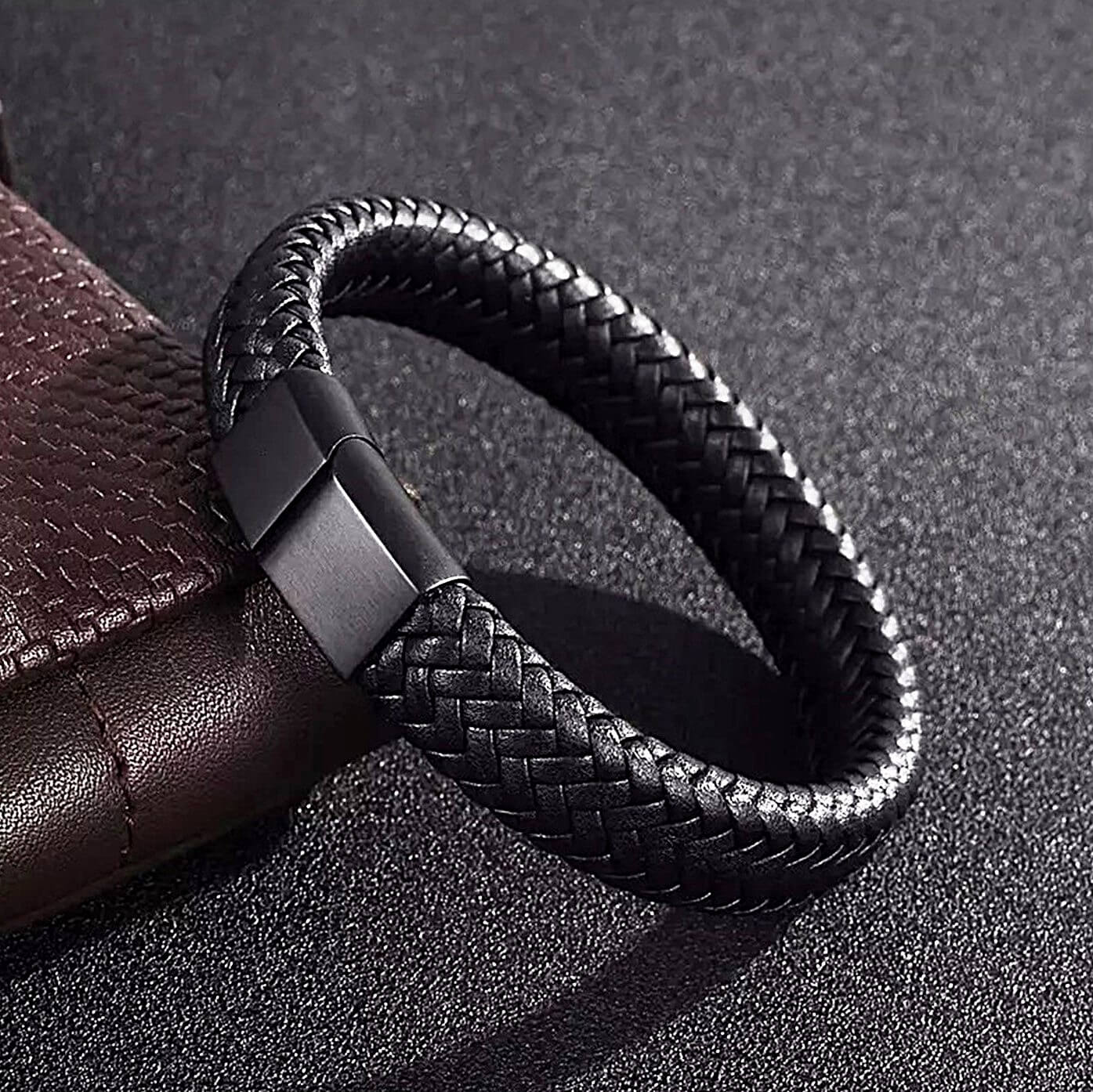 Mens All Black Historical Bracelet