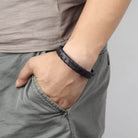 Mens Inset Two-tone Bracelet