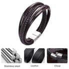 Brown Activity Leather Bracelet 
