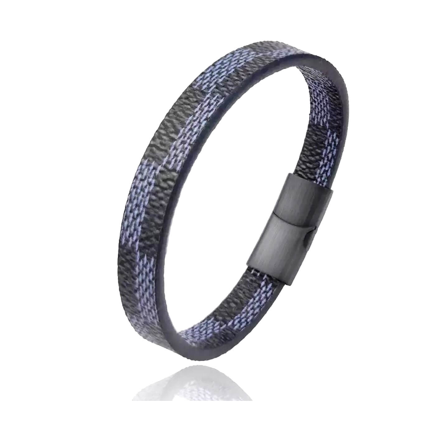 Stone Inlay Leather Bracelet