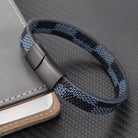 Stone Inlay Leather Bracelet