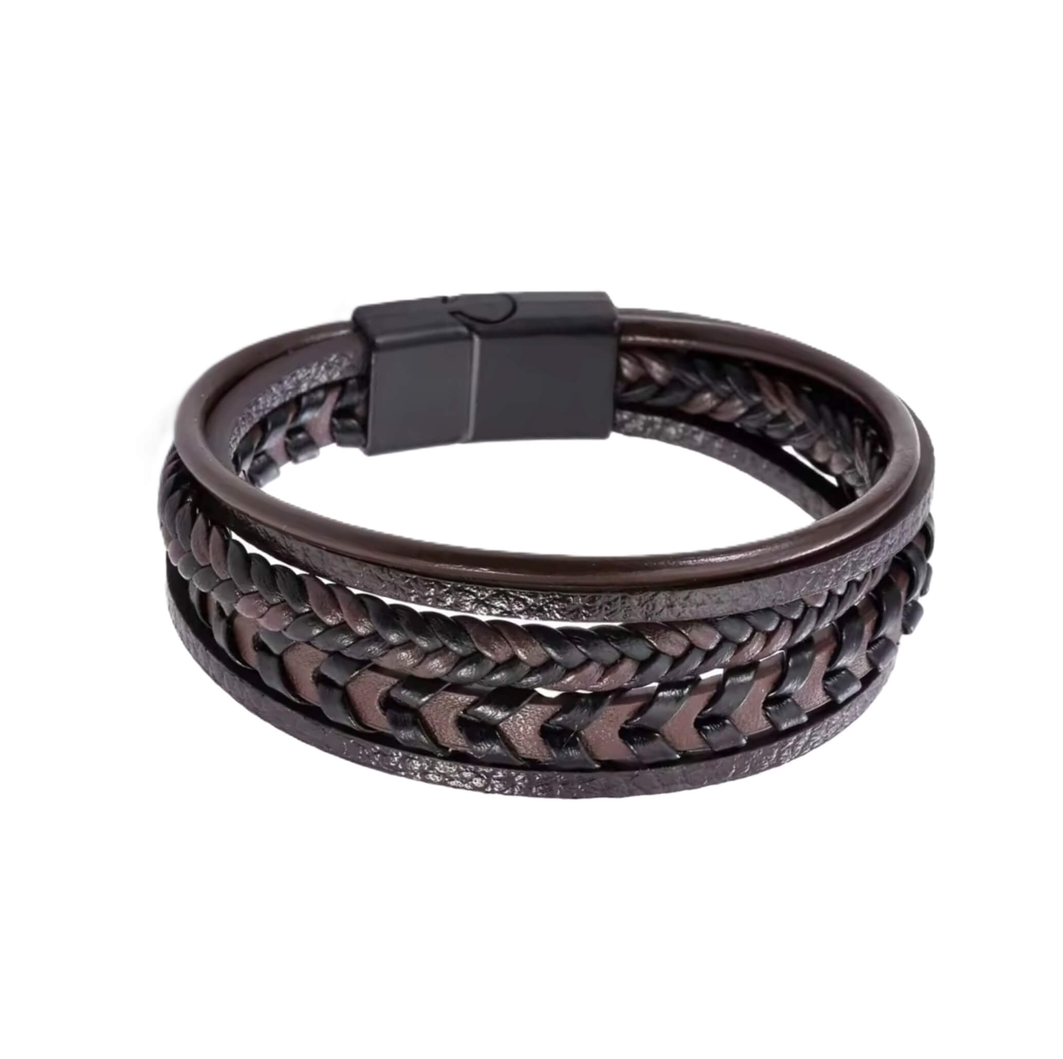 Men’s leather braided bracelet
