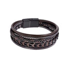 Men’s leather braided bracelet