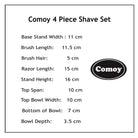 Comoy Mac3 White/Chrome Dimnsions