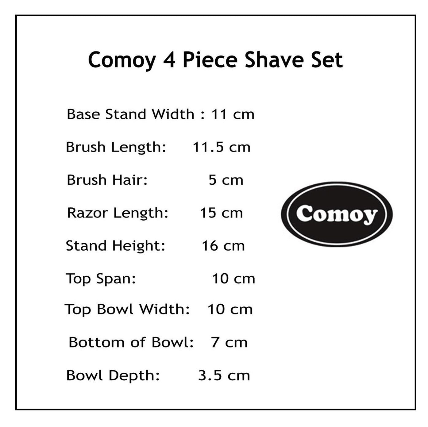 Comoy Mac3 Pewter/Chrome Dimensions