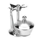 Comoy Mac3 Pewter/Chrome Shave Set/Bowl