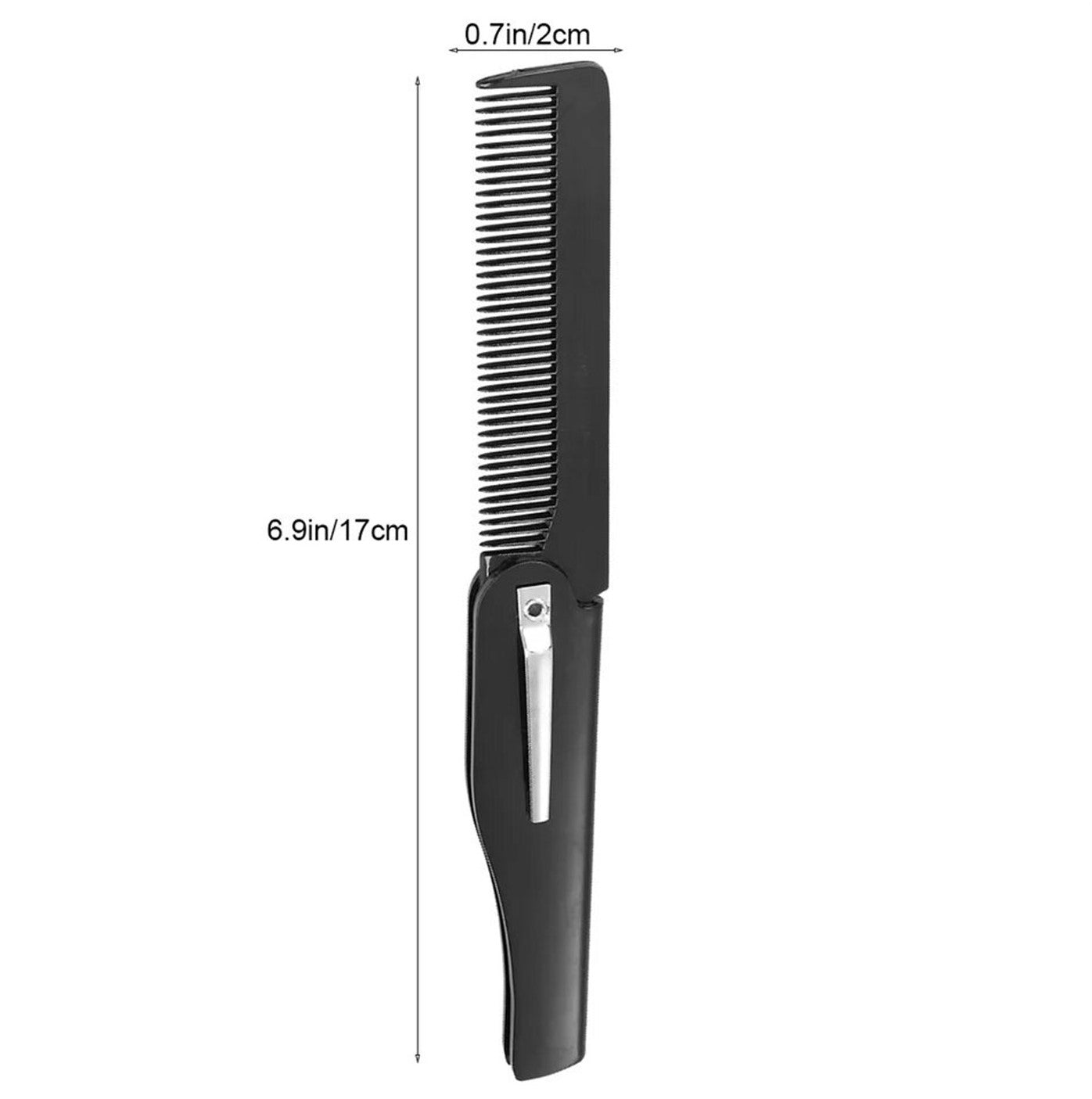 Mens Compact Folding Acrylic Beard Comb