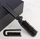 Mens Boar Hair Folding Beard Brush