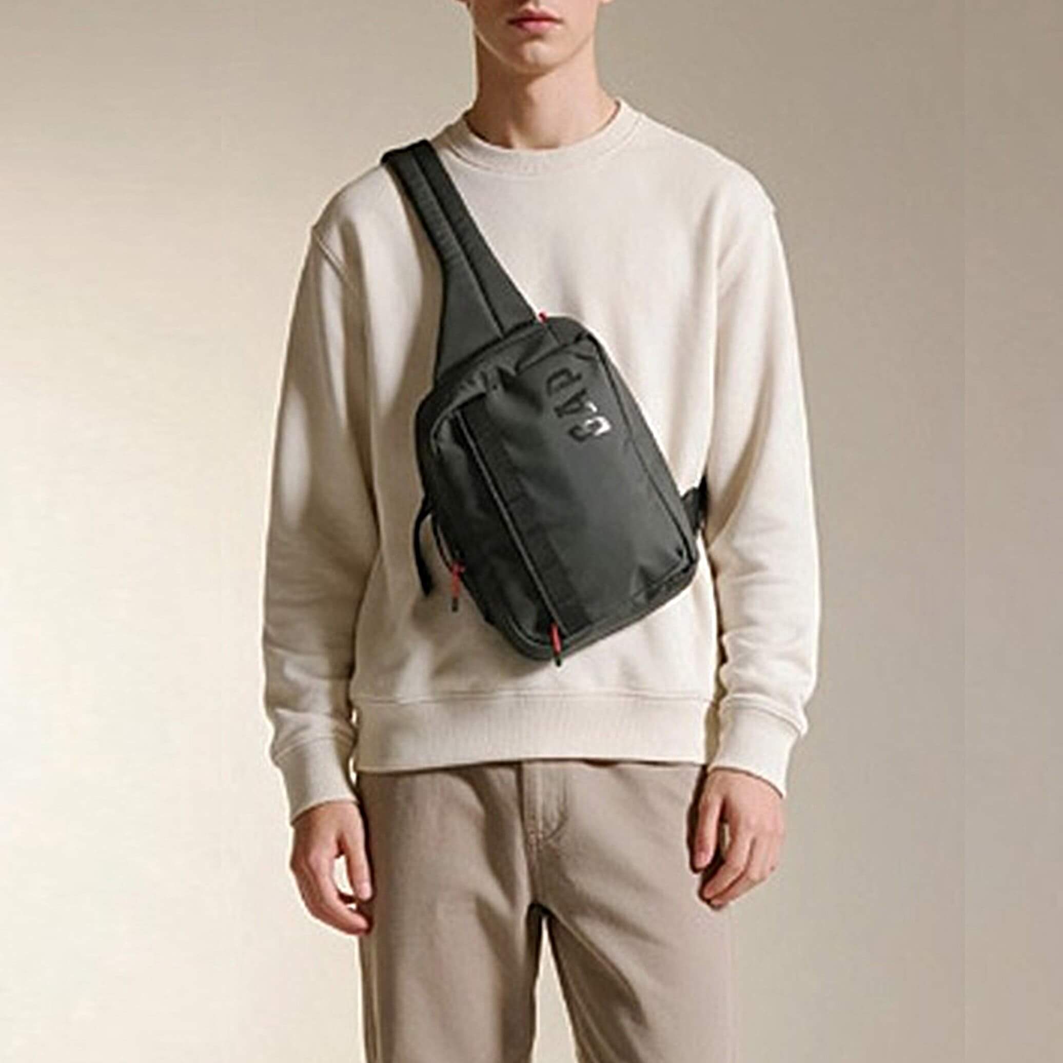 GAP 68 Water Repellent Sling Crossbody Bag in Khaki