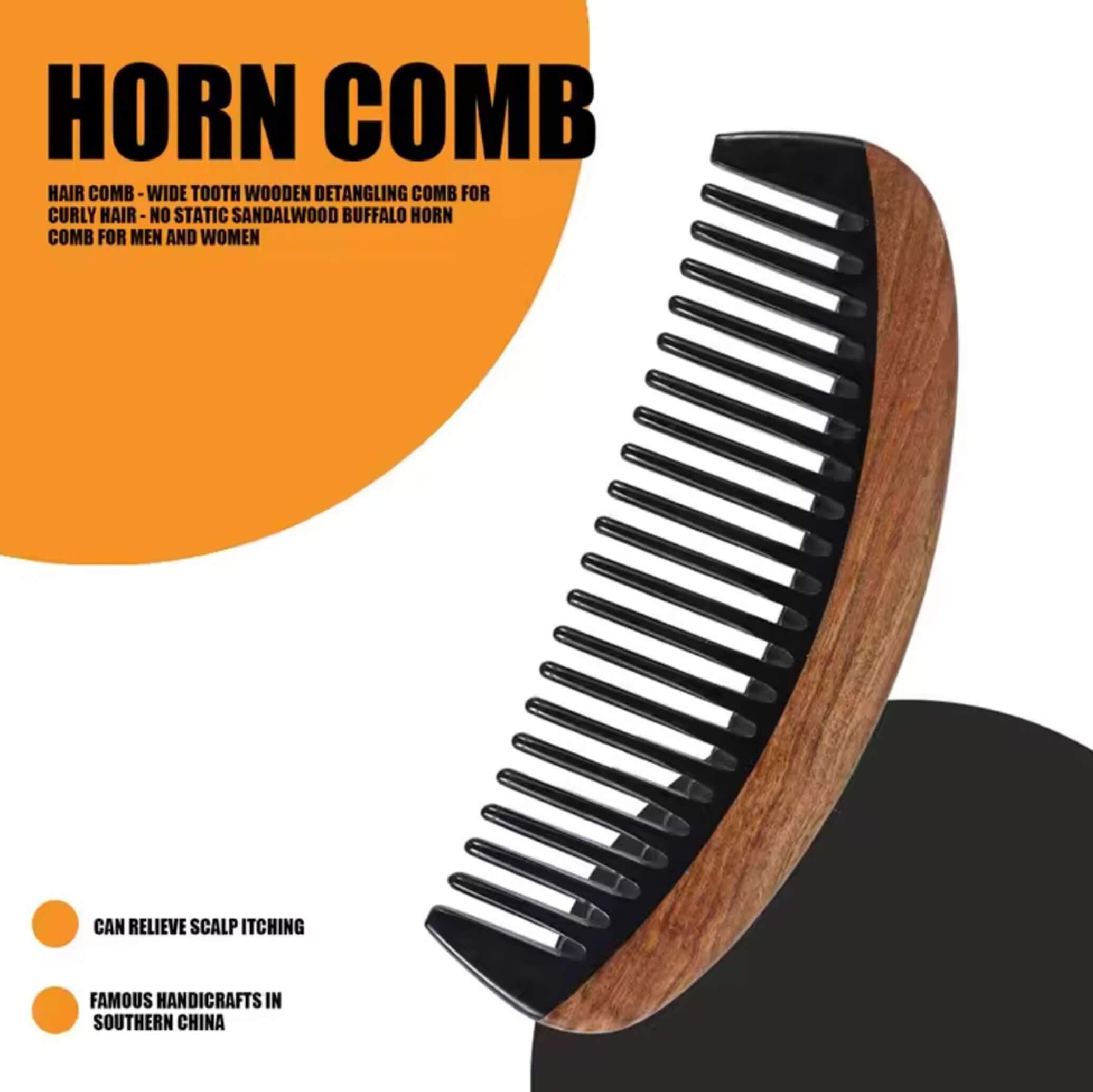 Anti-Static Horn Comb For Healthy Hair