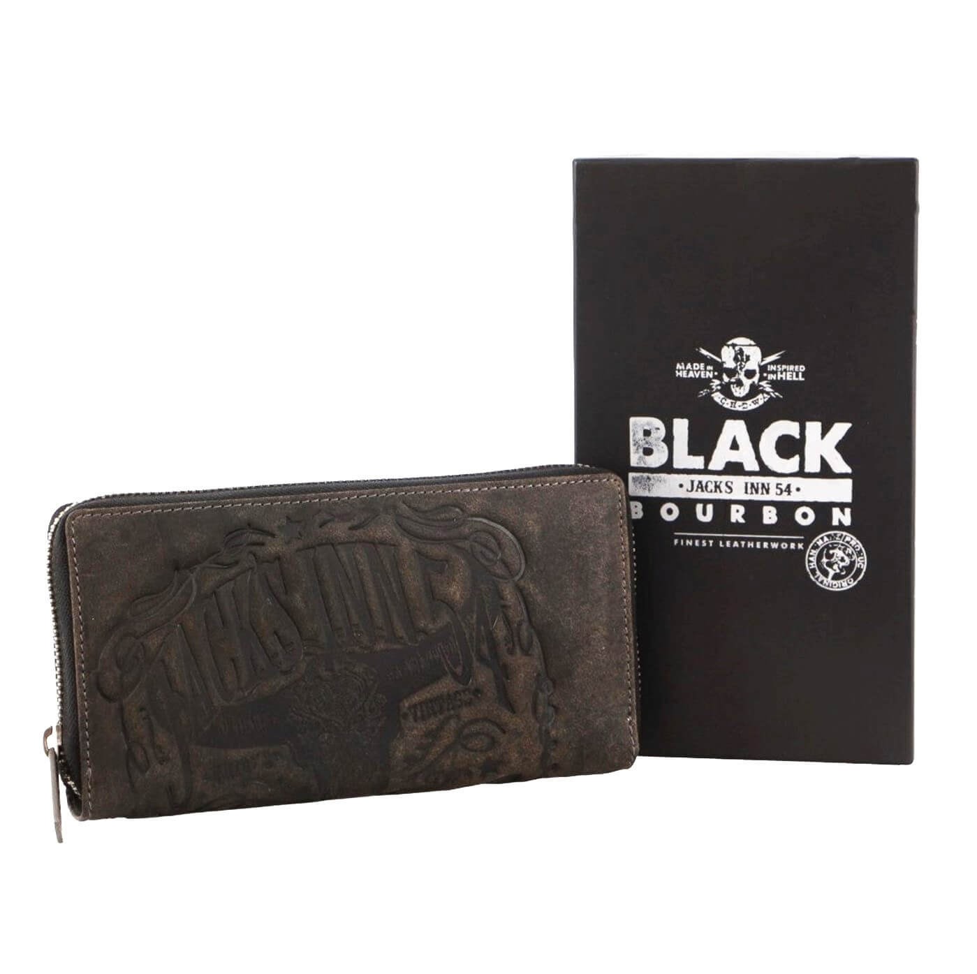 Jacks Inn 54 (JACK-20) Liquor Ladies Leather Wallet/Brown