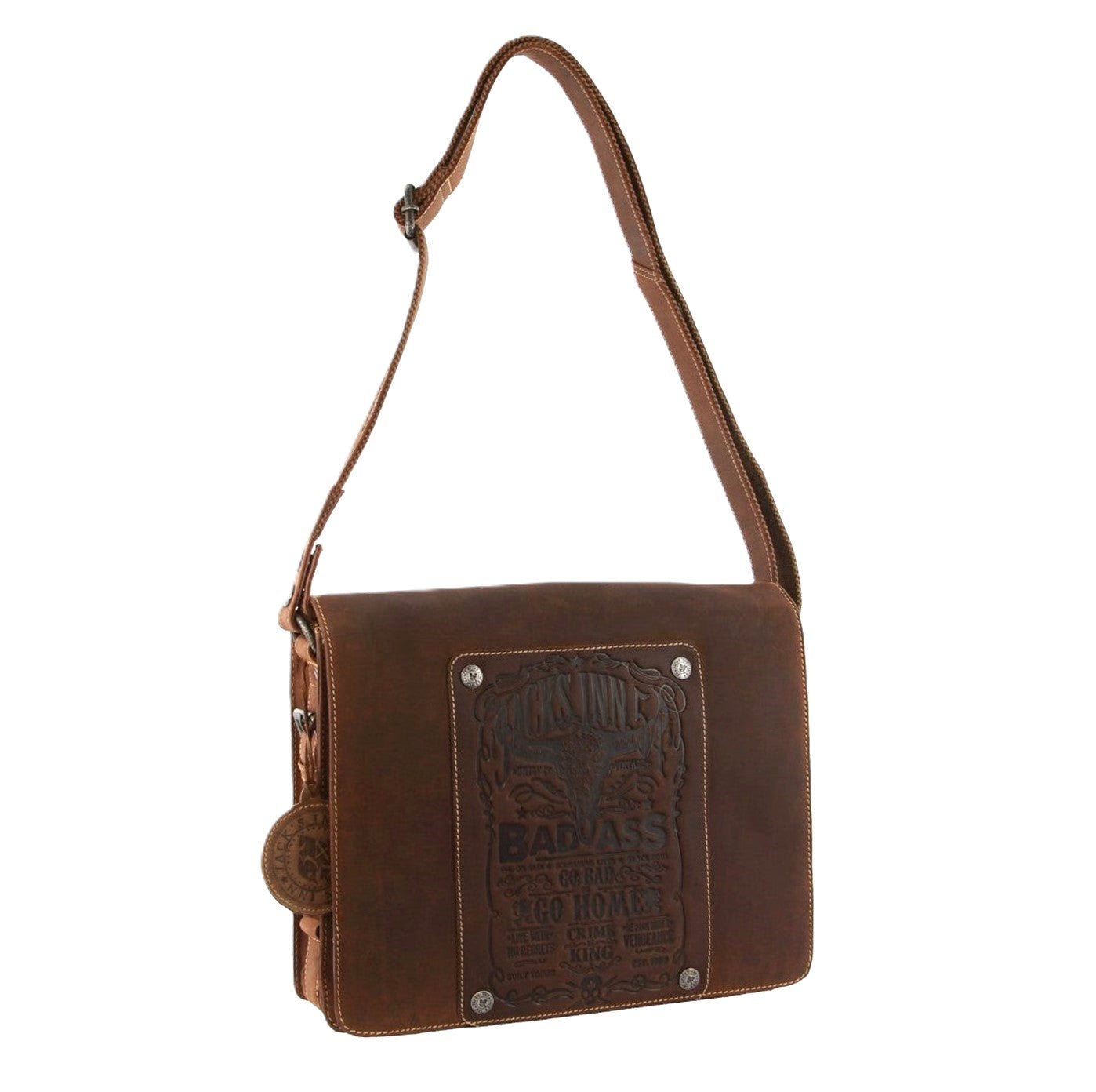 Jacks Inn (JACK-14) Lady Killer Brown Leather Shoulder Bag/Brown