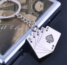 Straight Flush Black Cards Keyring Holder