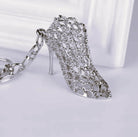 Silver Crystal Heel Keyring + Clasp