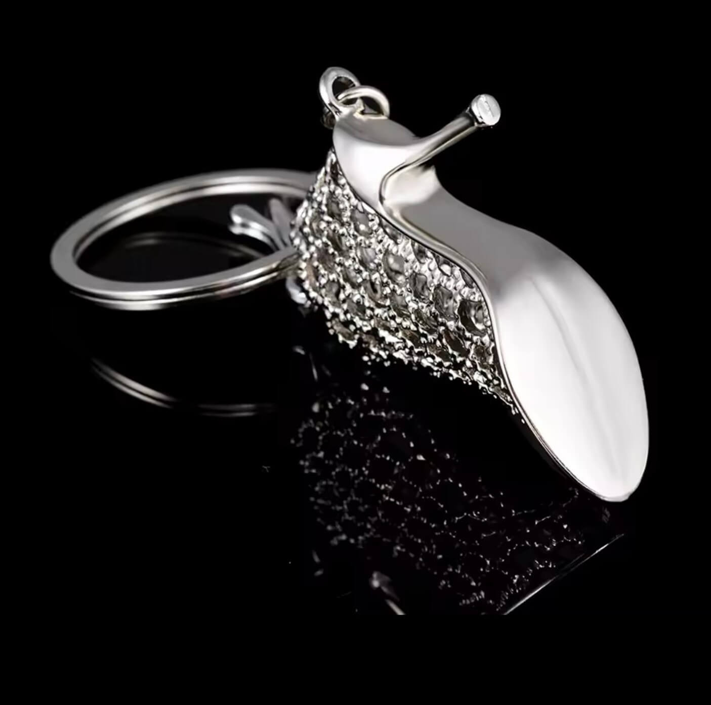Silver Crystal Heel Keyring + Clasp