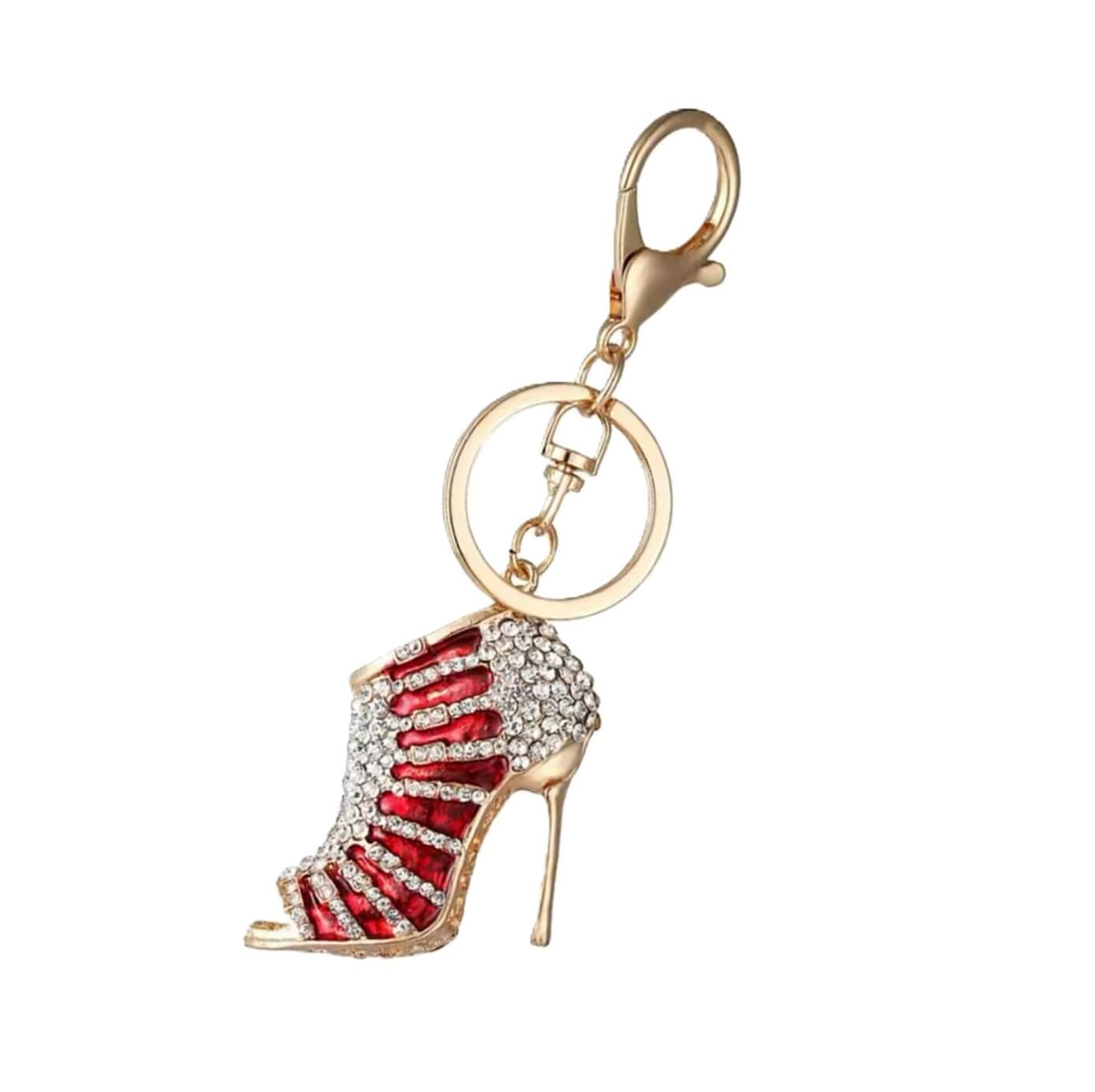Crystal Heel Keyring with Clasp