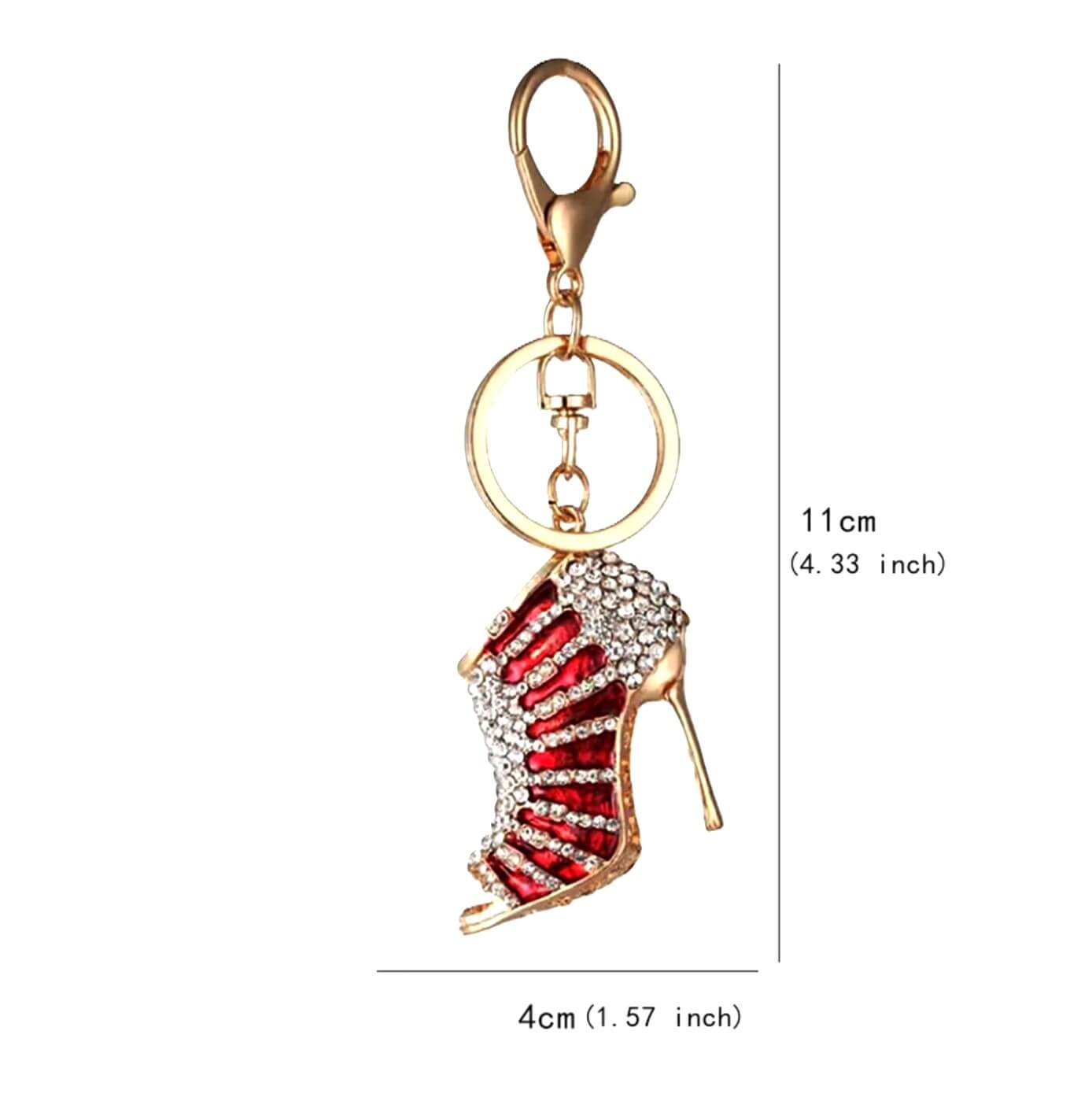 Crystal Heel Keyring with Clasp